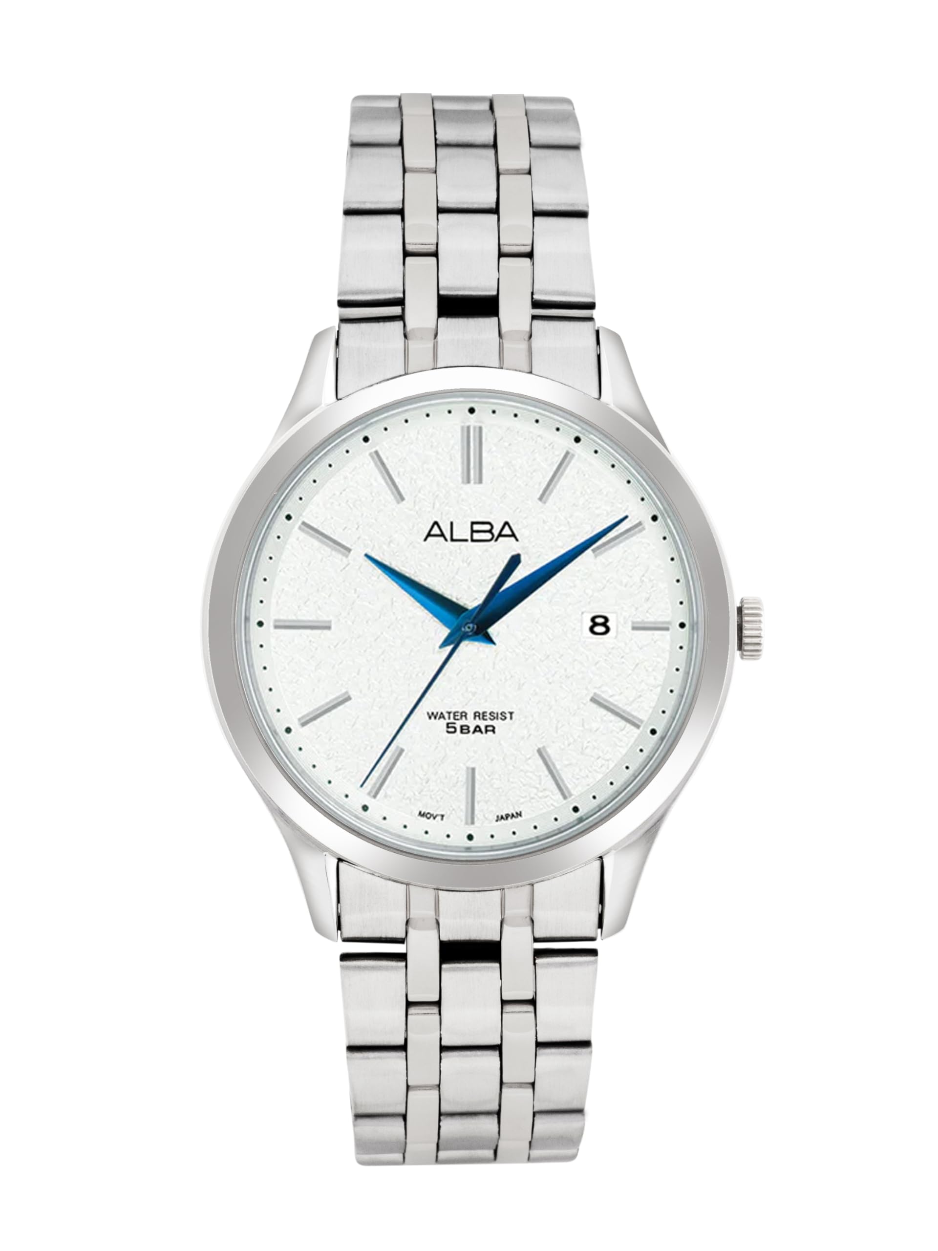 Alba Stainless Steel Mens Analog Wristwatch As9R35X1, Dial Color-White, Band Color-Silver (B0CD84GWVL) Amazon Price History, Amazon Price Tracker