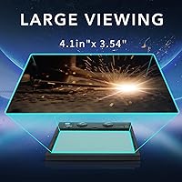 Vista 4 de TRQWH Lente de soldadura oscurecimiento automático: lente de casco de soldadura, tecnología de color verdadero con 4 sensores de arco, rango