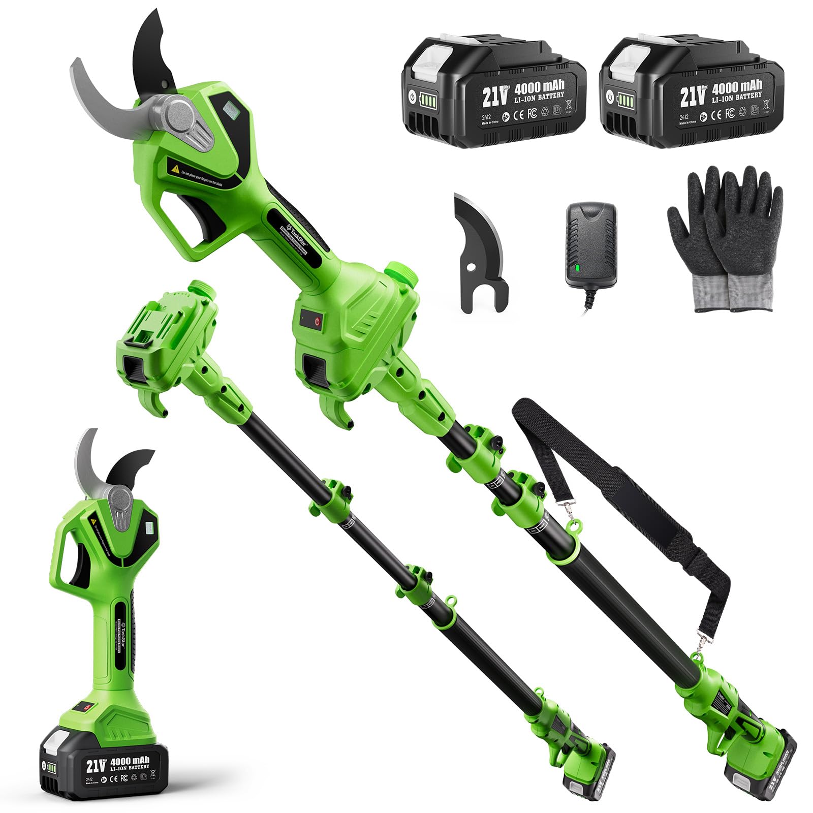 Amazon.com: TaskStar Electric Pruning Shears with Pole: 1.6