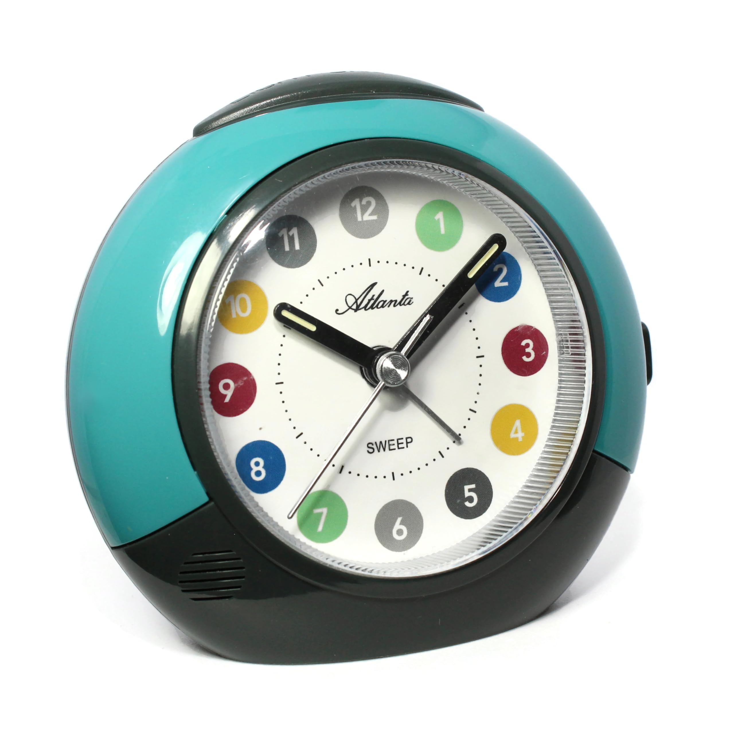 Atlanta Children's Alarm Clock without Ticking Quiet Movement Quartz Light Snooze - 1526/6 (Green)