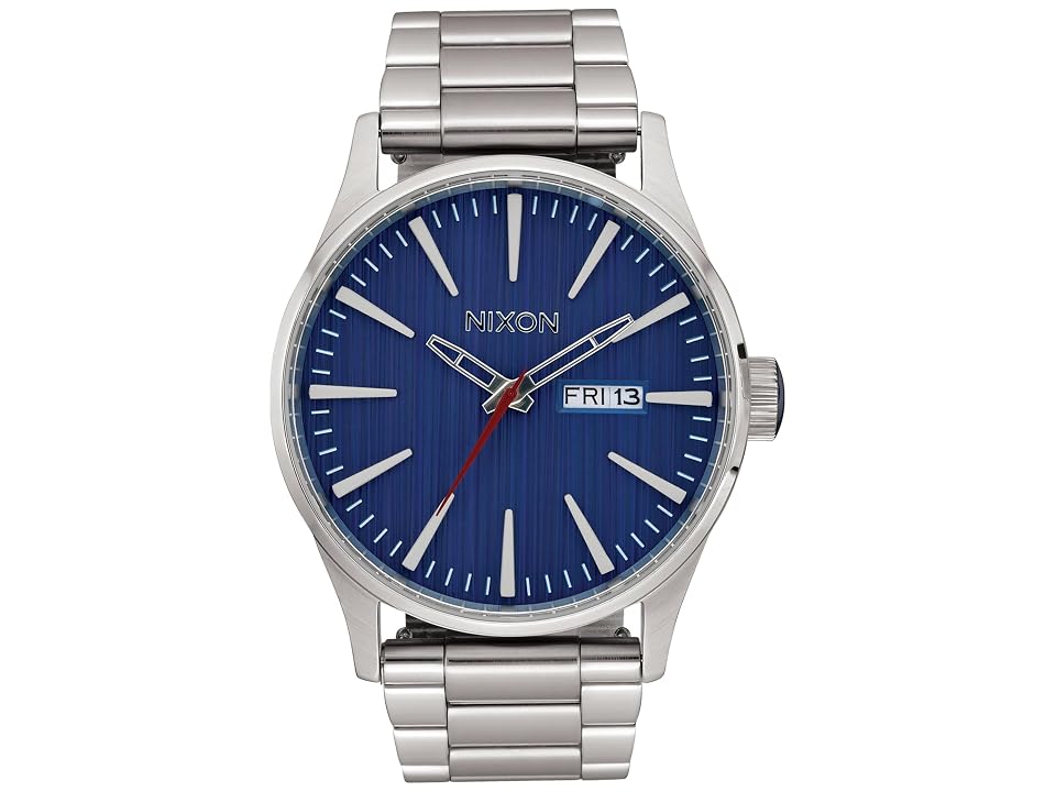 Nixon Sentry Stainless Steel Mens Watches SilverIndigo Stainless SteelSteel