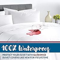 Vista 2 de Guardmax Waterproof Duvet Cover - Jersey Fabric with Zipper Closure Premium Quality, Bed Bug & Allergen Proof King (104 x 86)