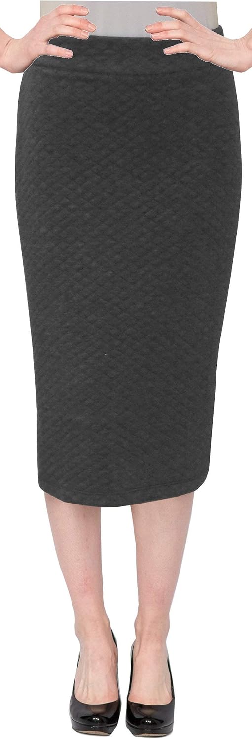 Baby'O Made in The USA Women's Pencil Skirt | Knee Length Pencil Skirt | Tailored Fit Bodycon Stretch Modest Pencil Skirts - Image 2