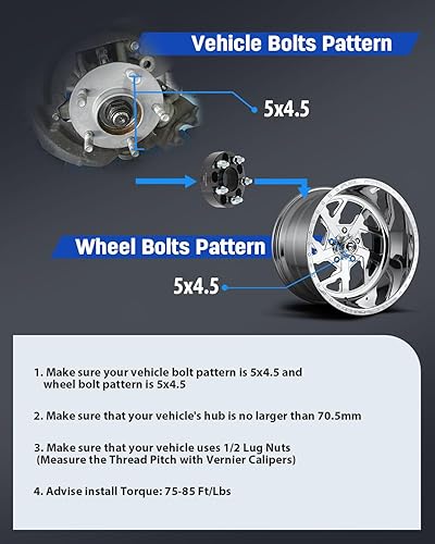 Miniatura 3 de ECCPP Espaciadores de rueda de 5 lug para Mazda B2500 5x4.5 espaciadores de rueda centrados de 1.5 pulgadas 03-05 para Aviator 98-01 para B2500