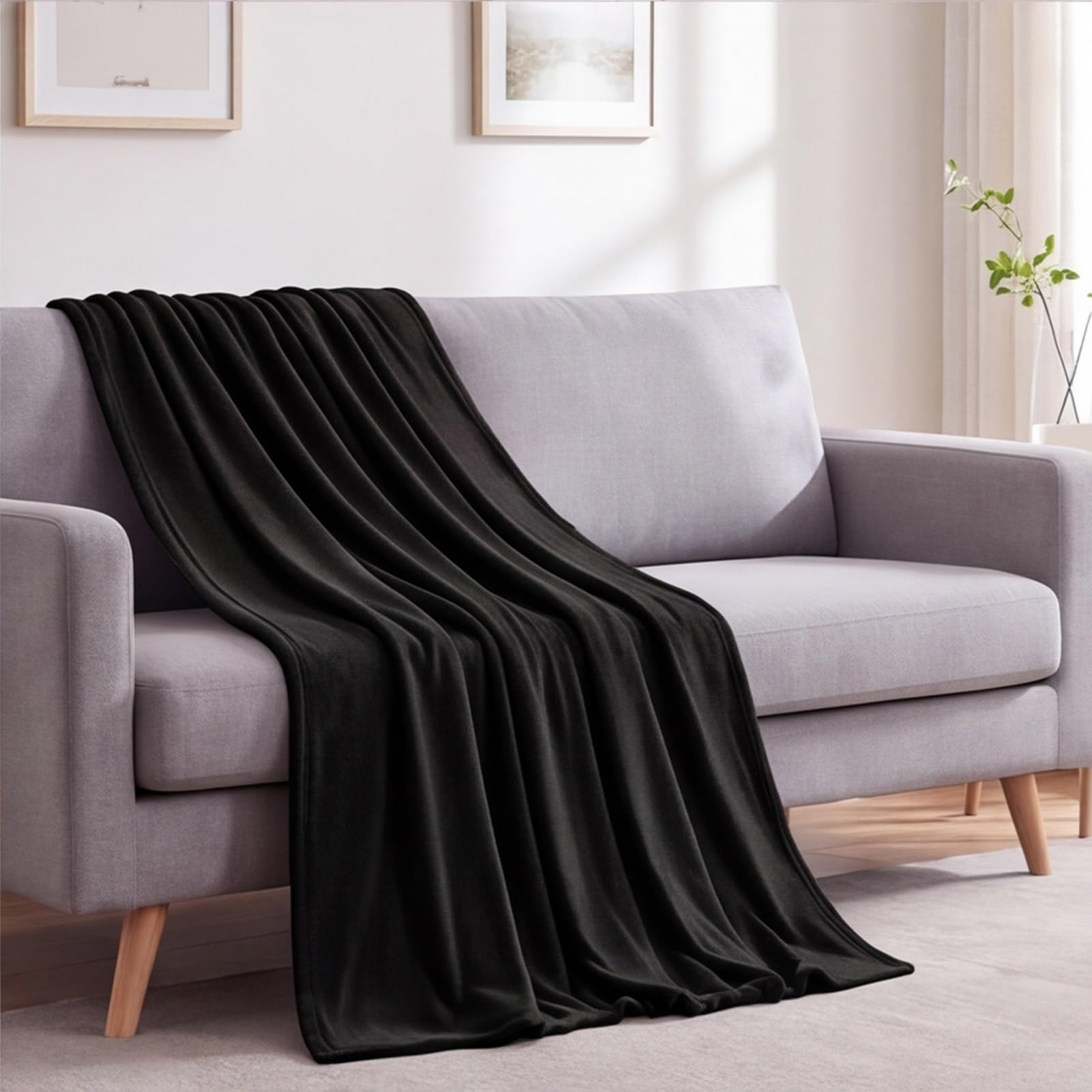 Plaid canapé couverture polaire chaud et doux toutes saisons 95x150cm