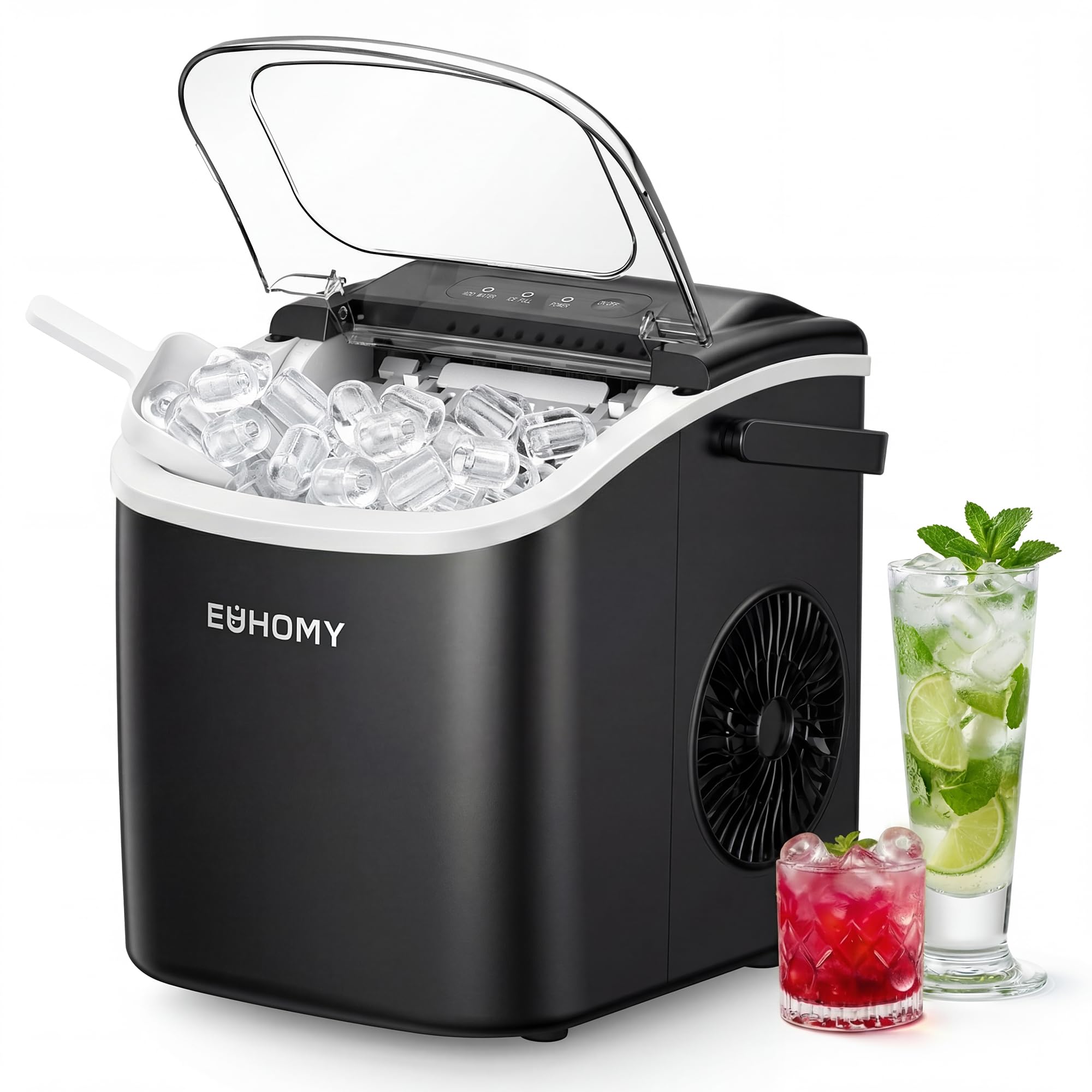Amazon.co.jp: EUHOMY 製氷機 家庭用 高速製氷 自動洗浄機能