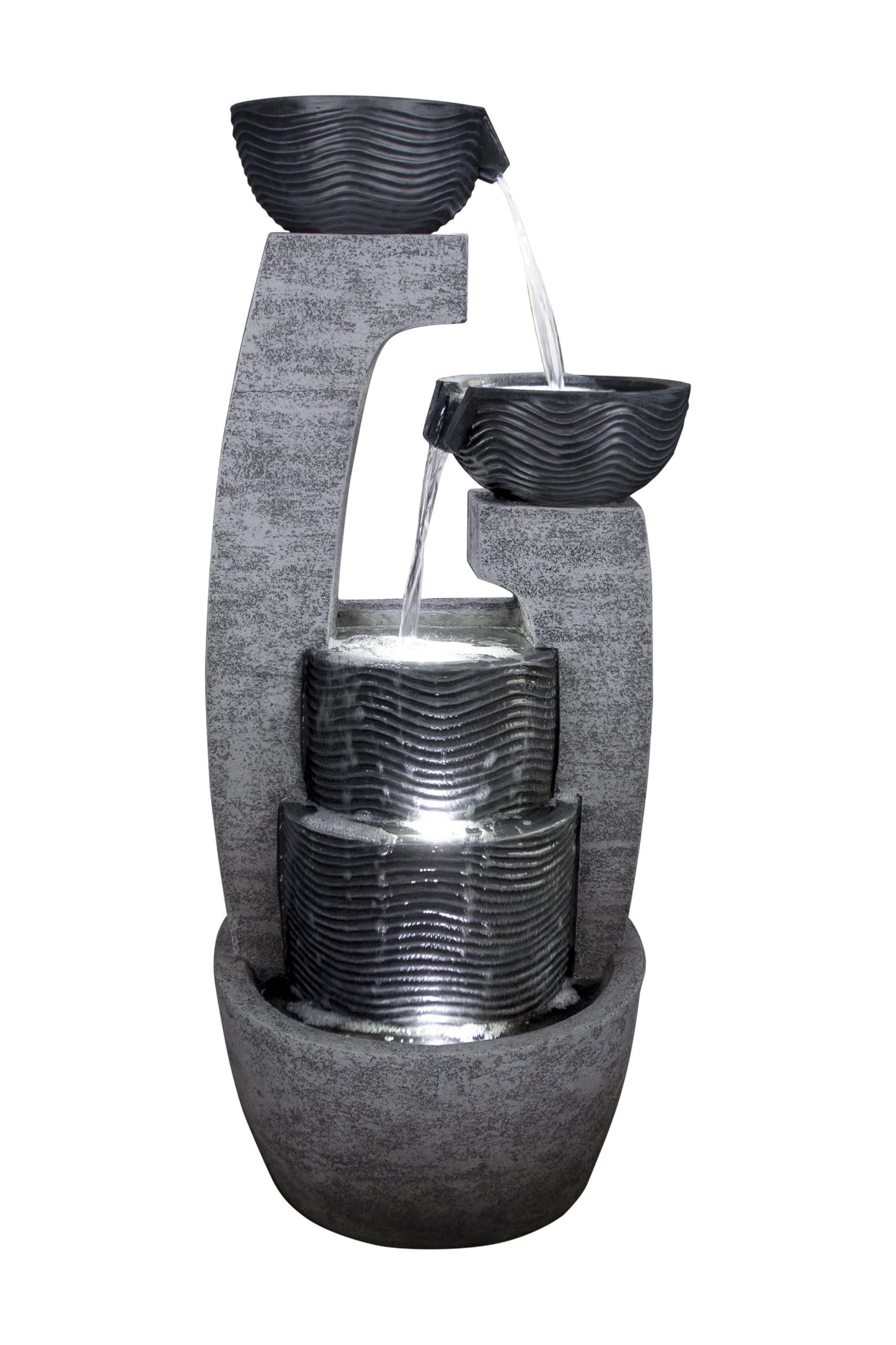 Woodgreen Pouring Bowls Contemporary Water Feature - Without Protective Cover Kit and Tablets