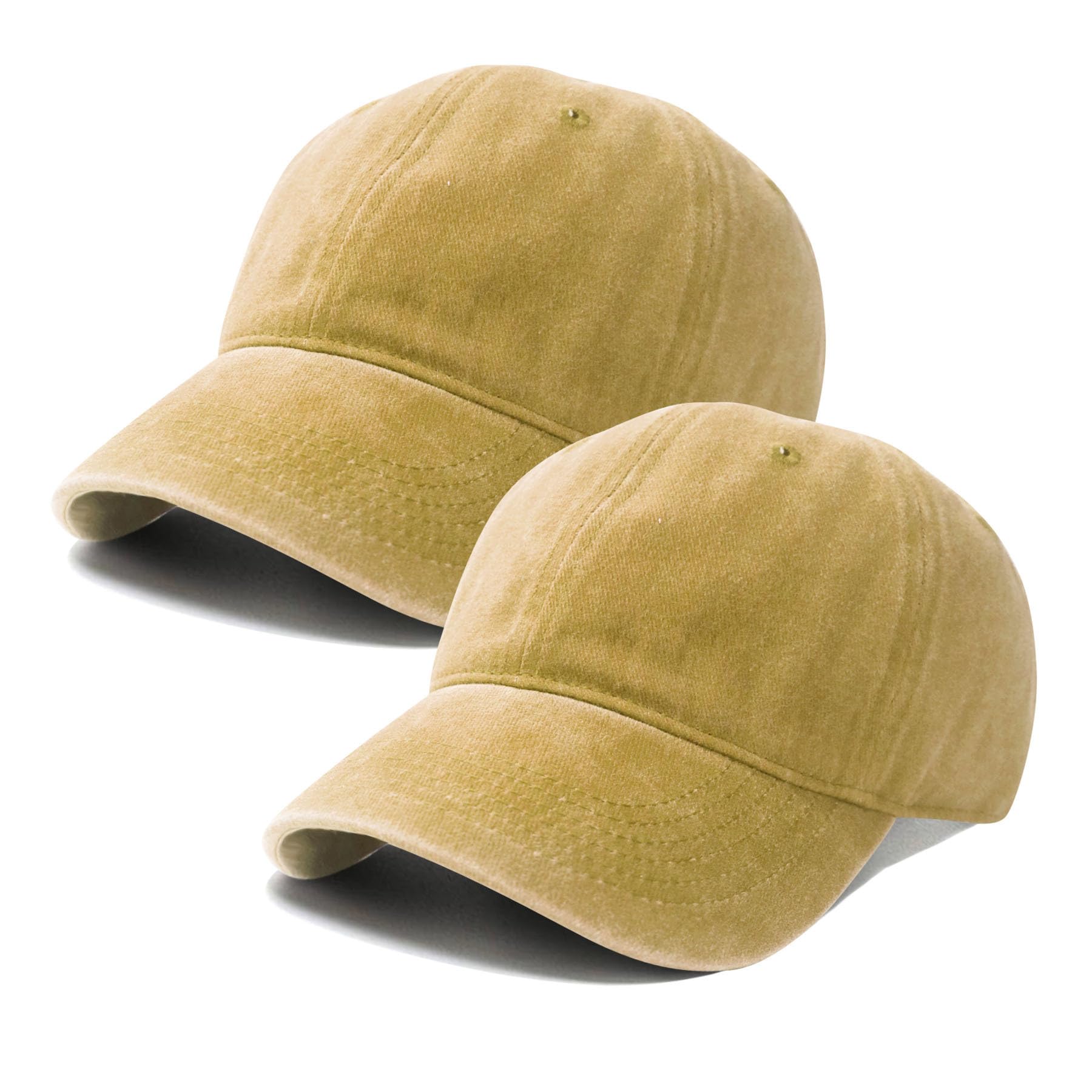 PFFY 2 Packs Vintage Washed Distressed Baseball Cap Dad Hat for Men Women | Adjustable Snapback, Breathable Golf Dad Caps, Cotton Hats, Classic Low Profile, Wear Comfortable, Ideal for Travel Running