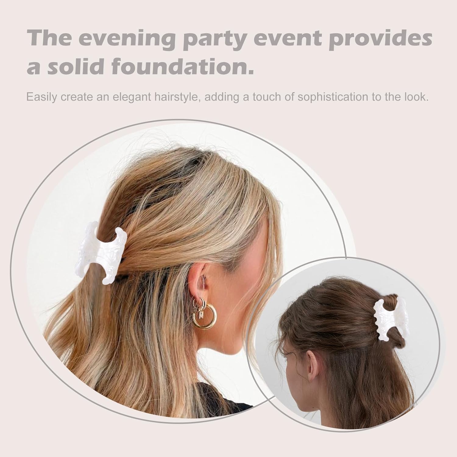 Premium durable acetate butterfly hair clips, 4 Pack. Medium Size Acetate Hair Claw Clips with Secure Hold,Perfect for Updos (Black+Tortoiseshell)