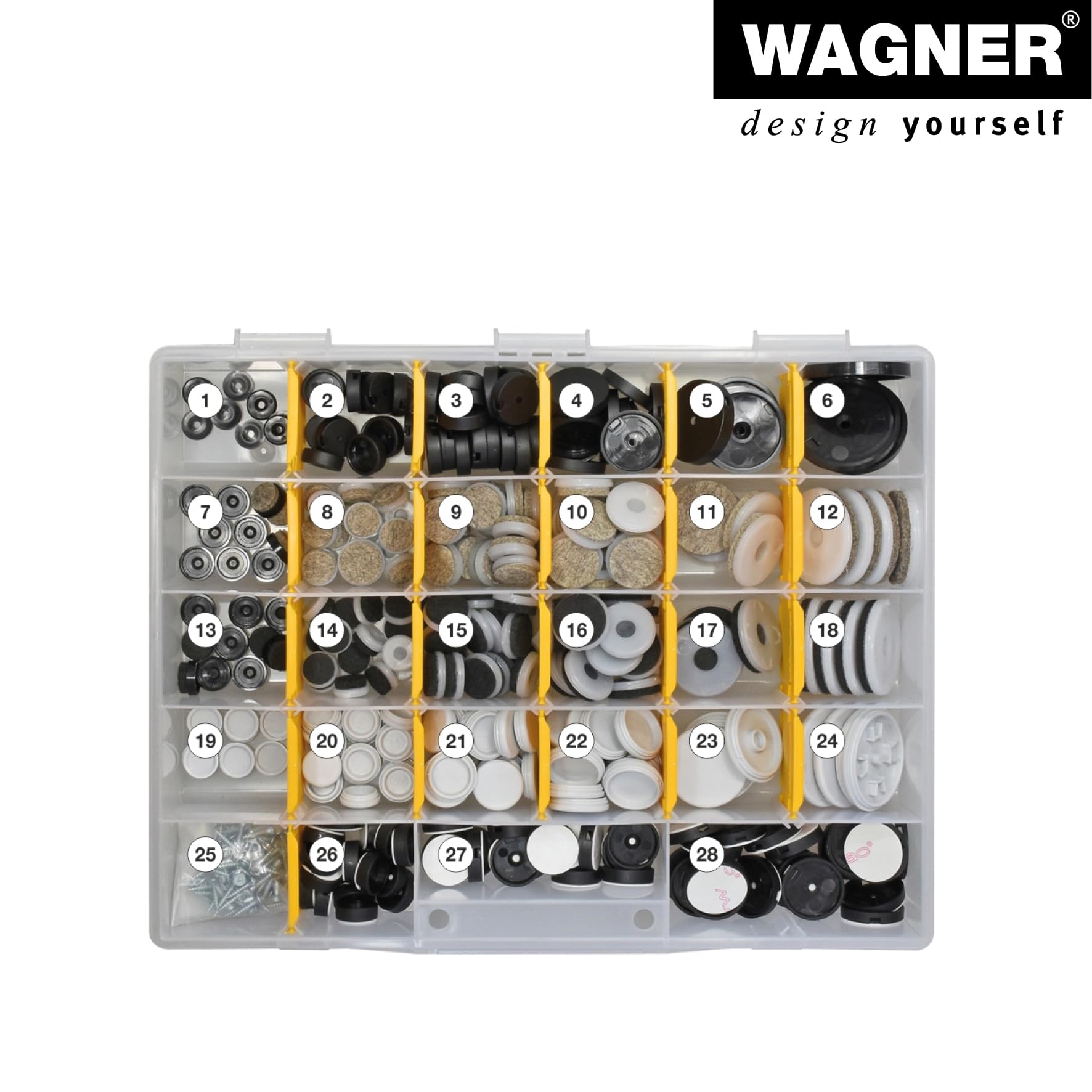 Wagner QuickClick Furniture Glides Professional Box 432-piece Set I Optimum Protection for Your Floors I Basic Parts for — view 2