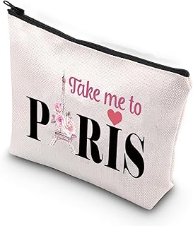 Paris France Travel Bag Eiffel Tower Paris Makeup Bag Europe Travel Gift Love Paris Summer Holiday Gifts for Paris Lovers Paris Cosmetic Bag (Take me to P CA)
