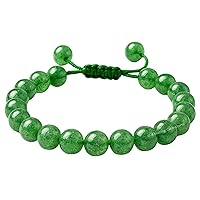 Vista 555 de Amazing Gemstone Yaxaite Bracelet for Women Men's Gifts - Protection Healing Crystal Bracelet - 8mm Gemstone Beaded Adjustable Bracelet Pulseras