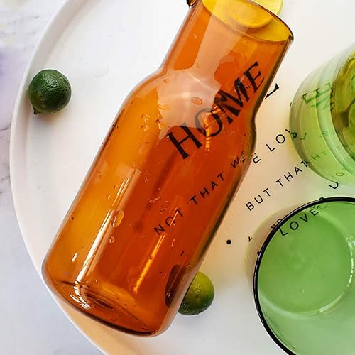 Miniatura 7 de Cabilock Juego de botellas de agua de hotel, jarra de vaso de vidrio de gran capacidad, vidrio de borosilicato, herramientas esenciales para beber