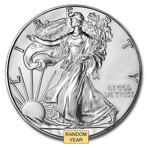 Miniatura 2 de 1986-2021 (Random Year) 1 oz American Silver Eagle Coin Brilliant Uncirculated (Type 1) with Certificate of Authenticity $1 Seller BU