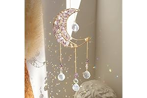 Charming Crystal Moon Suncatcher Décor