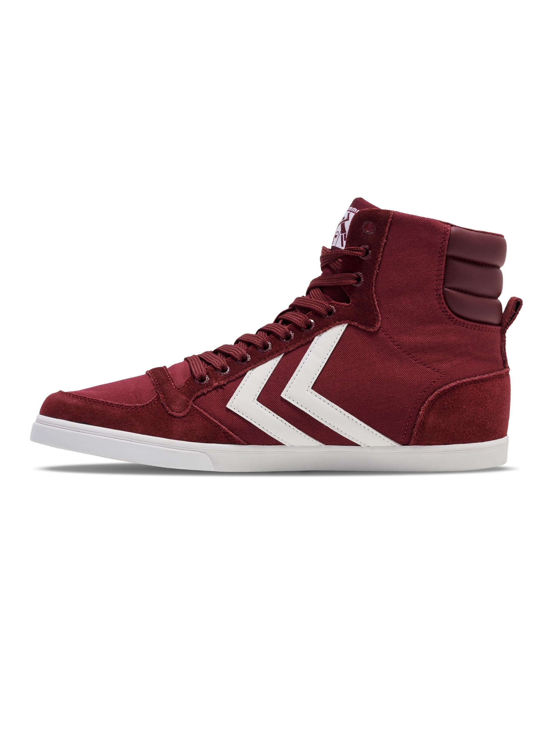 hummel Unisex Slimmer Stadil High Sneaker, Red, Size 42