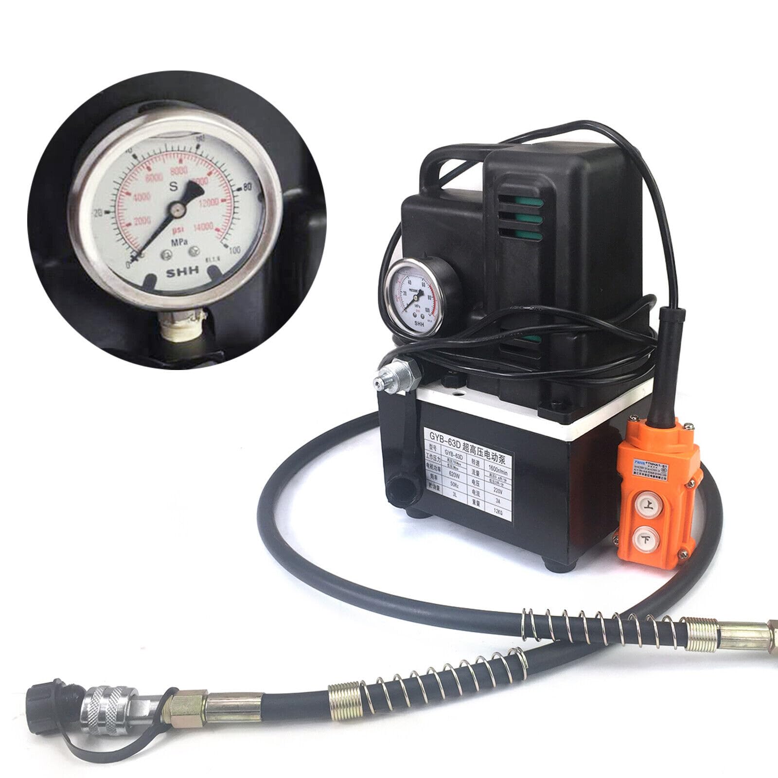 Pompa idraulica elettrica 700Bar pompa elettroidraulica con valvola magnetica unità idraulica motore idraulico pompa 1200 W
