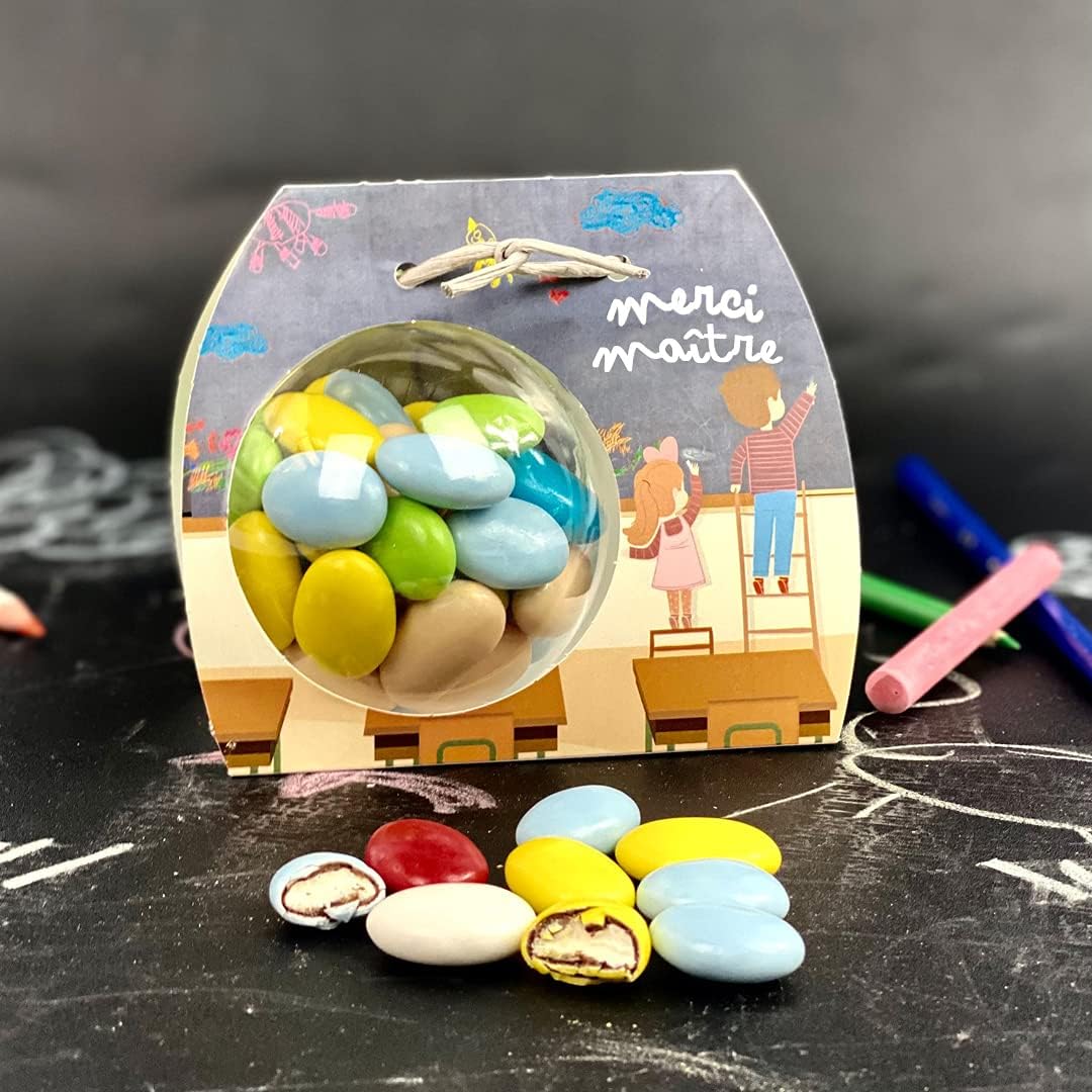 Ballotin Boule 8cm Personnalise Merci Maitre Ou Merci Maitresse Ou Merci Atsem Version Crayon Version Merci Maitresse Amazon Fr Epicerie