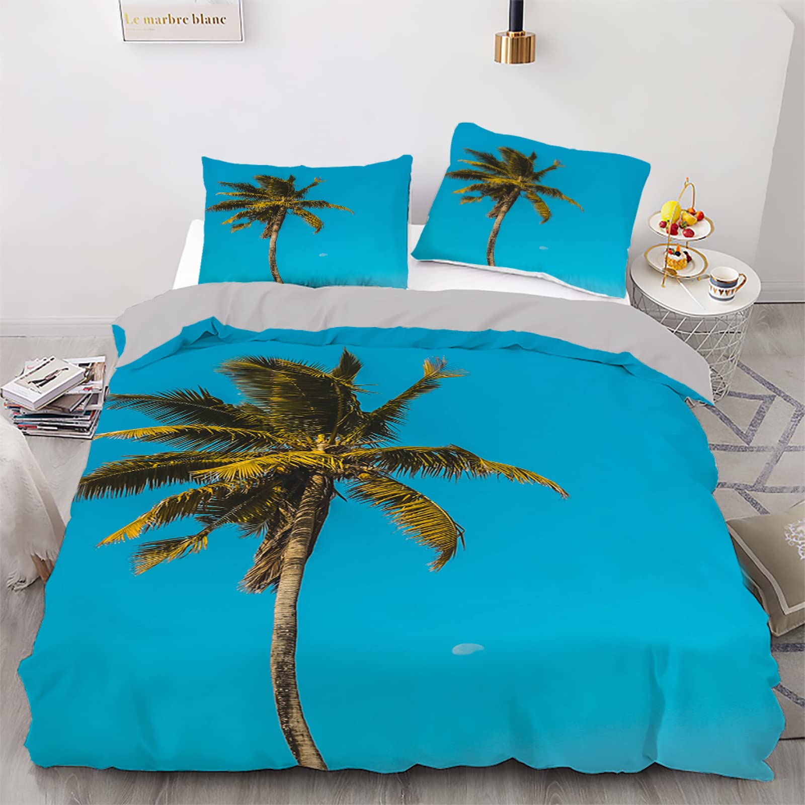 Housse de couette 240 x 260 cm et taies d'oreiller pour transformer votre chambre en oasis