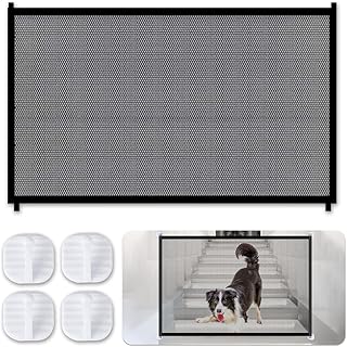 Mesh Stair Gate, 110x72cm Stair Gates for Dogs, Pet Safety Gate Dog Stopper Pet Mesh Gates Gates Dog Stair Gates for Providing Pets Safe