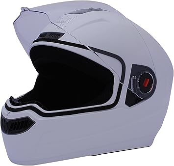 Steelbird Air SBA-1 Solid Full Face Helmet (White, M)