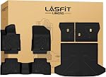 LASFIT Floor Mats for Volkswagen VW Tiguan 2018-2024, Dual Anti-Slip & Deep Dish Custom Fit All-Weather TPE Car Mats, 5+ Year Lifespan, for Volkswagen Accessories, 1st & 2nd Row