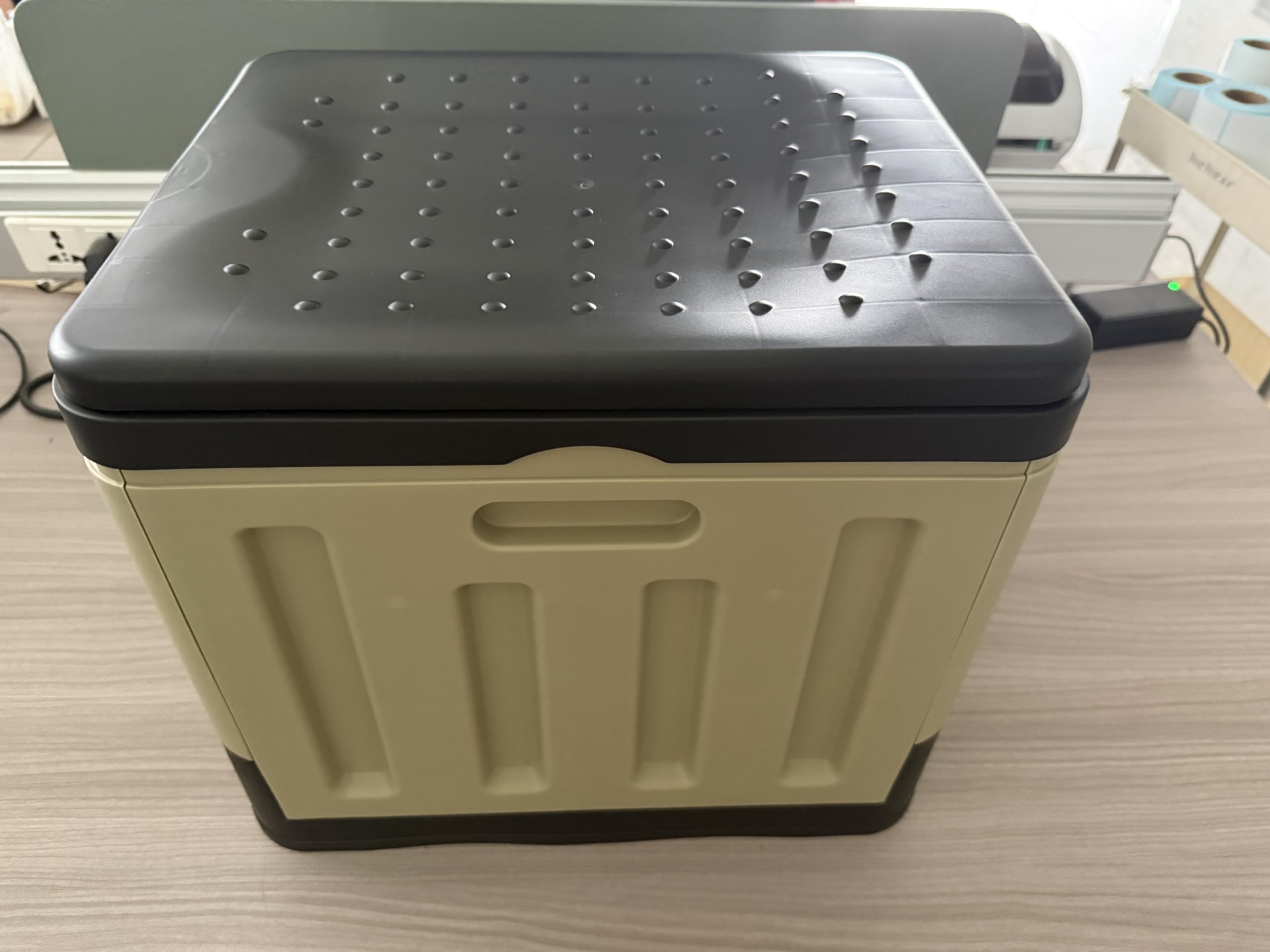 Huracan Toilettes de camping pliables, toilettes mobiles portables jusqu'à 200 kg, hauteur d'assise compacte de 34,5 cm, avec sac de rangement et sacs poubelles, toilette de voyage pour camping