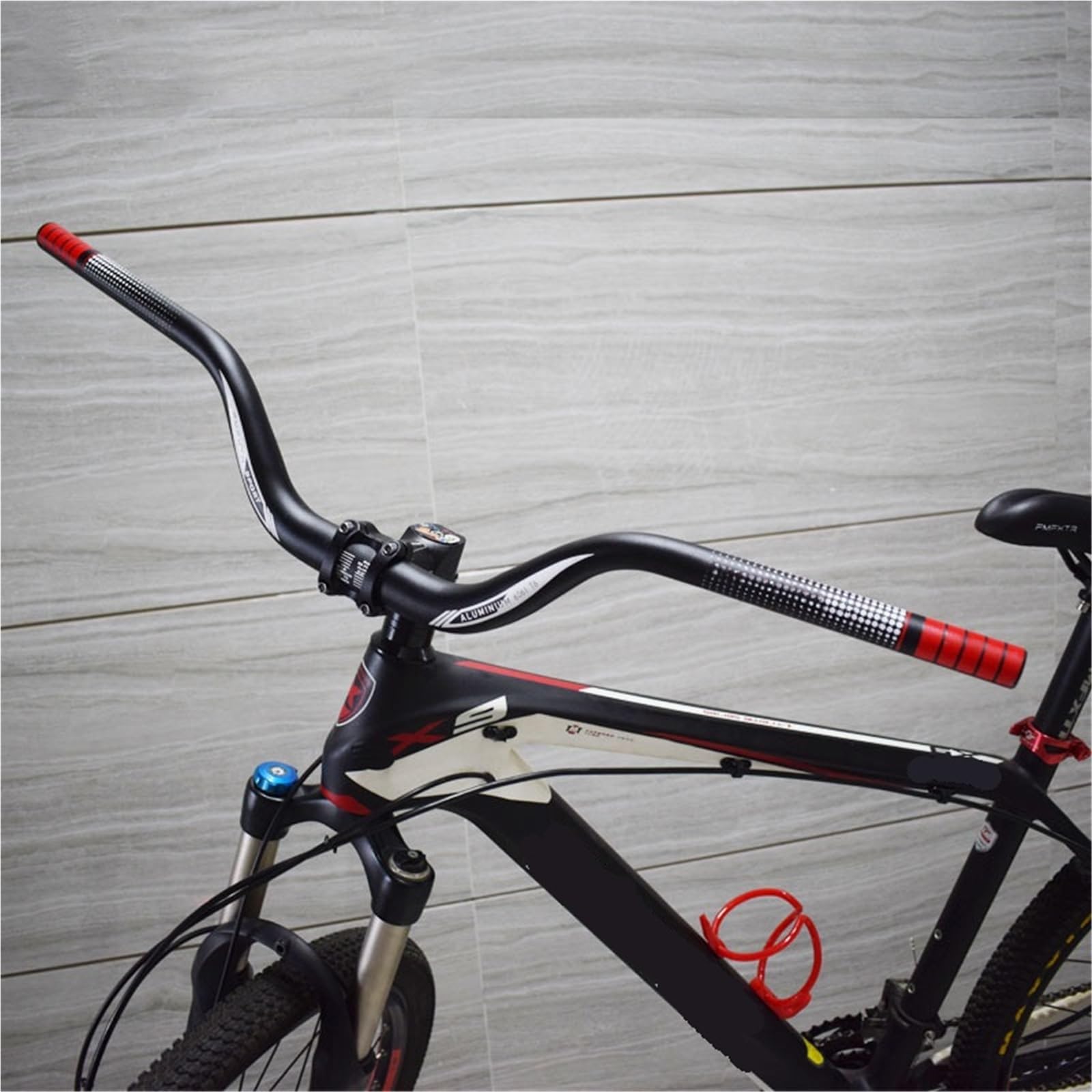 Guidon VTT 31,8 mm x 90 mm, 720/780 mm, en alliage d'aluminium haute résistance, rehausseur de guidon léger intégré. Pièce détachée pour vélo. Moto Barre Montante Montage(780-Blue)