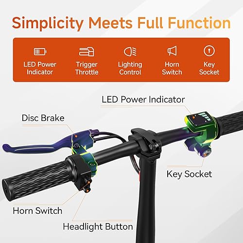 Vista 16 de TST Electric Scooter with Seat, Peak 700W Motor, Up to 19MPH & 20 Miles Range,12" Pneumatic Tires, Adults Foldable Commuter Scooter with Basket &