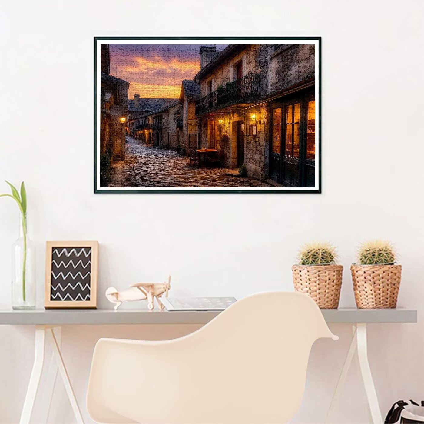Puzzle Kleine Stadt Puzzle 5000 Teile, Holzpuzzle Erwachsene, Mehrfarbig Holzpuzzle, Klassische Puzzles Landschaft Wooden Jigsaw für Erwachsene Und Kinder 14 Jahren, Home Wand Dekor, 156x105cm D-467
