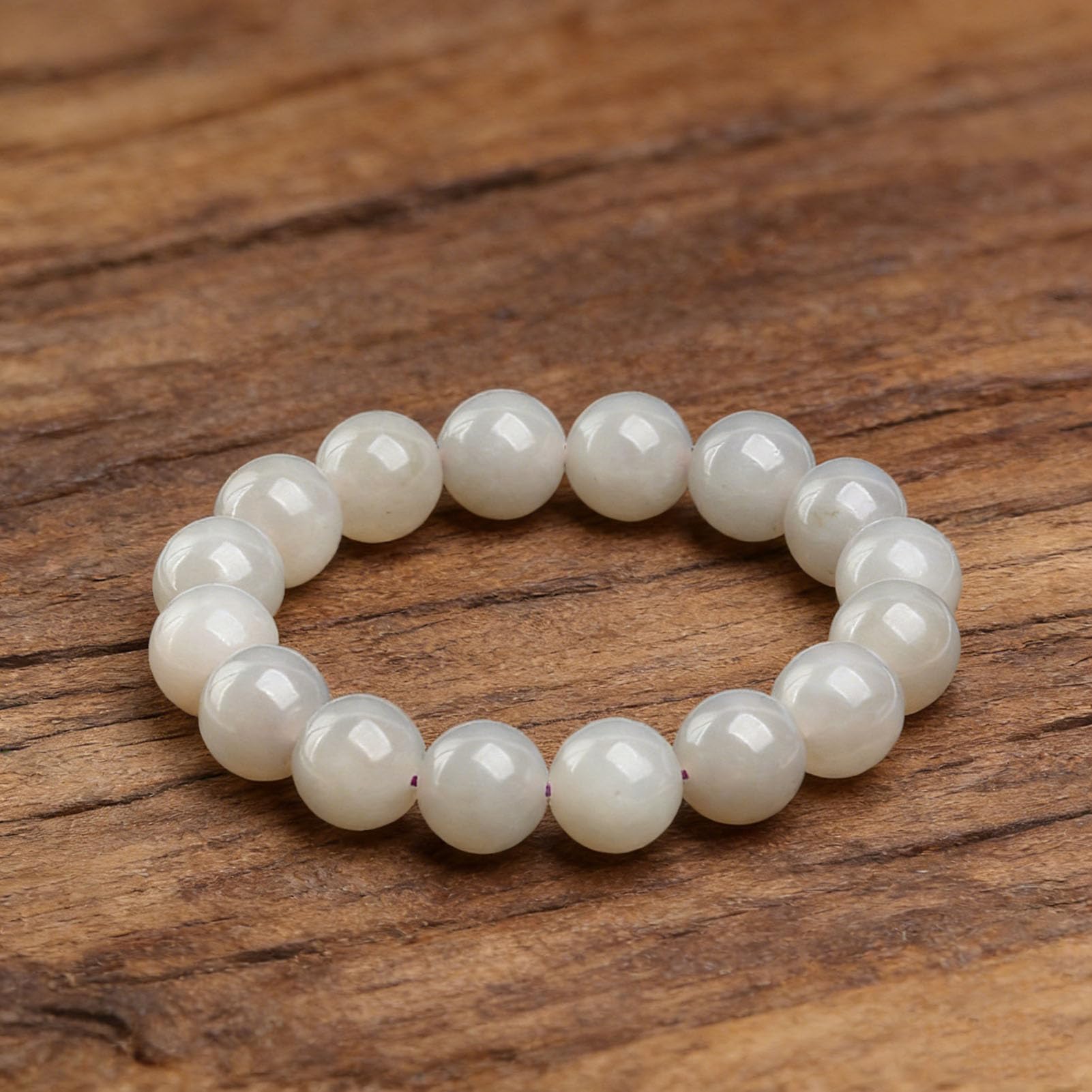 Bracciale in Giada Hetiano da Donna, ricchezza, prosperità, Fengshui, Fatto a Mano da Uomo, con Pietre preziose Naturali, Braccialetti Elastici Elasticizzati, Perline di Pietra,12MM