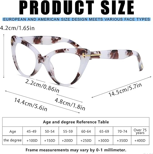Miniatura 3 de Viseng Gafas de lectura de ojo de gato de gran tamaño para mujer, gafas de computadora con luz azul, elegante lector +3.0 (color gelatina)