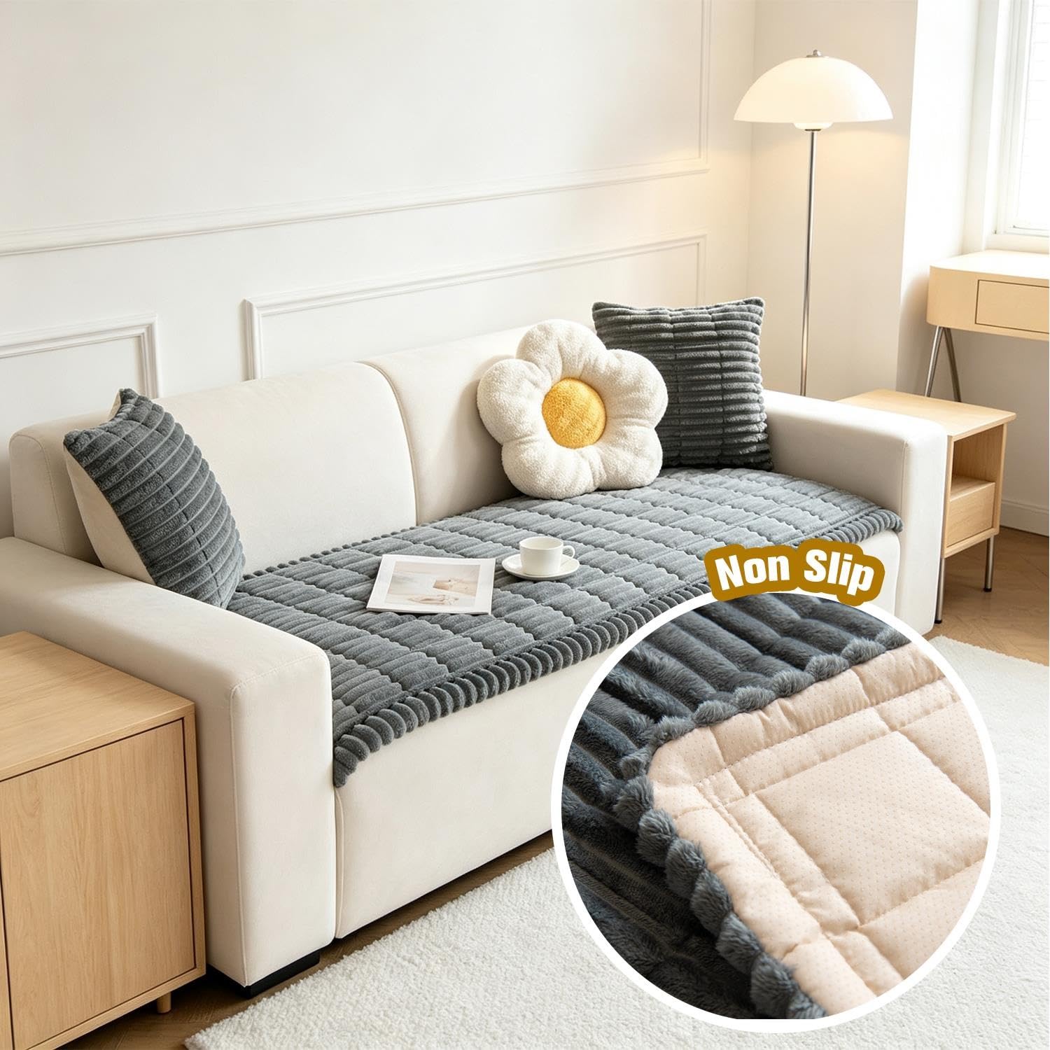 Housse de Canapé Épaisse et Lavable Antidérapante Protection pour Canapé