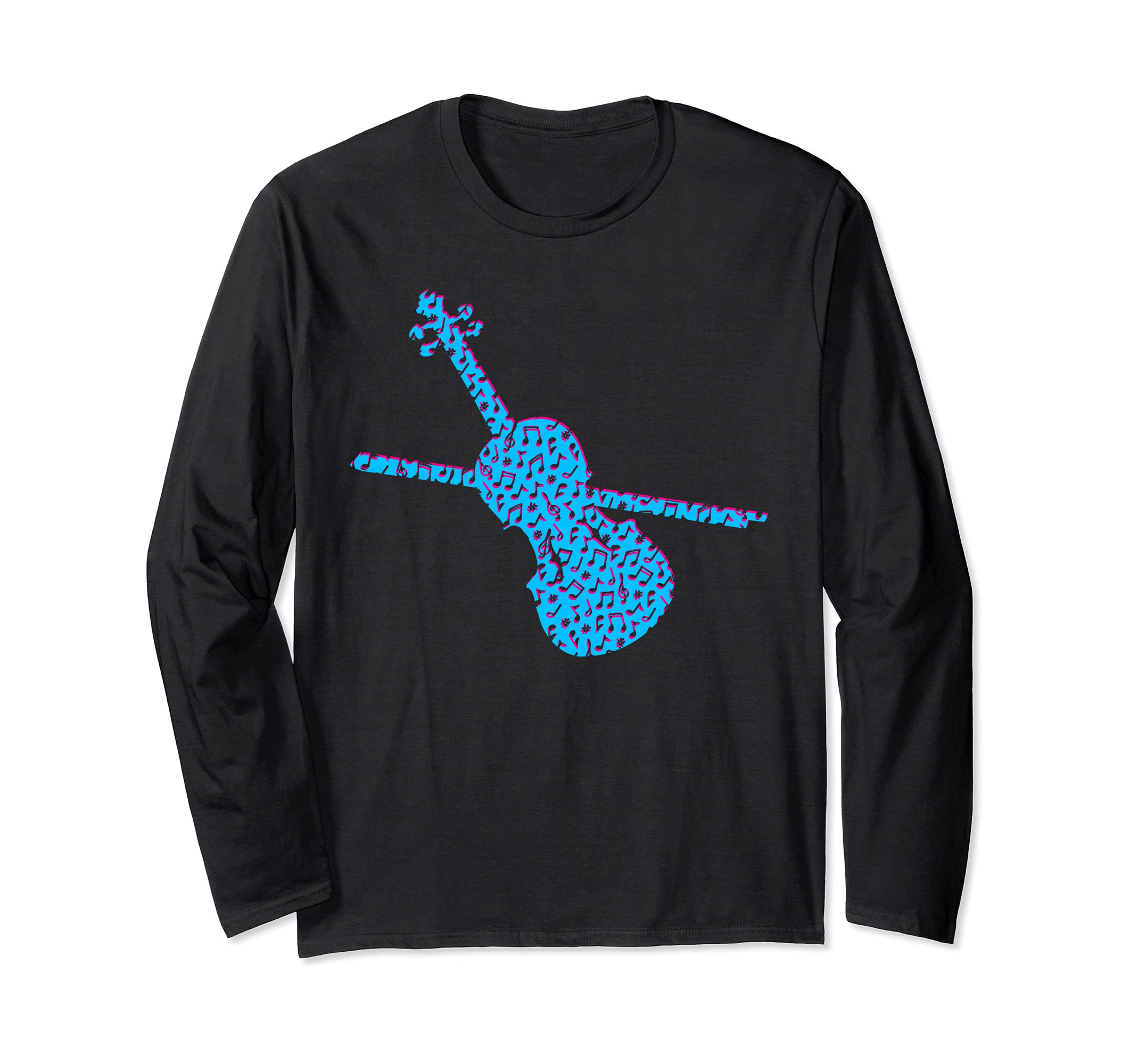 Violinist Violin Player Long Sleeve T-Shirt, Black