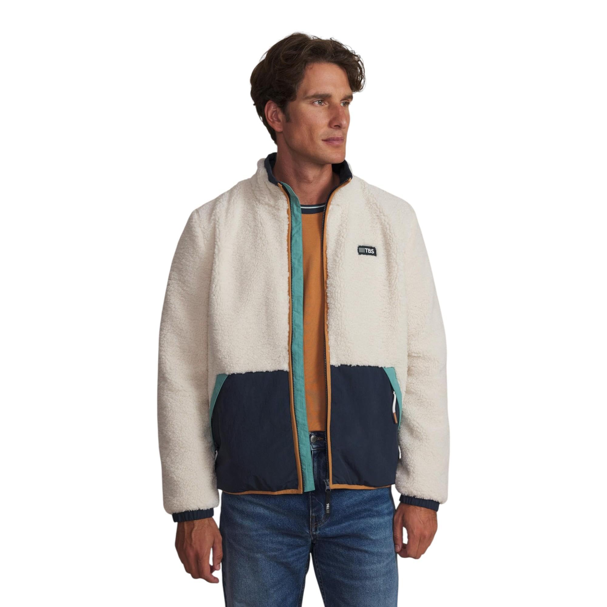 TBS - Pile - Uomo - Bianco/Ecru - Kuseyzip - Taglia XL