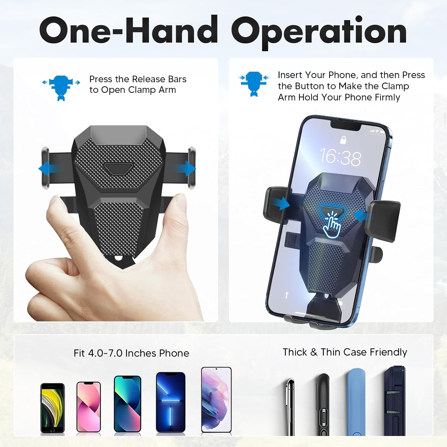 FIILINES Phone Holder for Toyota Land Cruiser 2024-2025 (Fit 12.3" Touch Screen), Phone Mount with Dash Organizer for Land Cruiser Accessories, 360 Degree Rotation Dash Mount Cell-Phone Holder