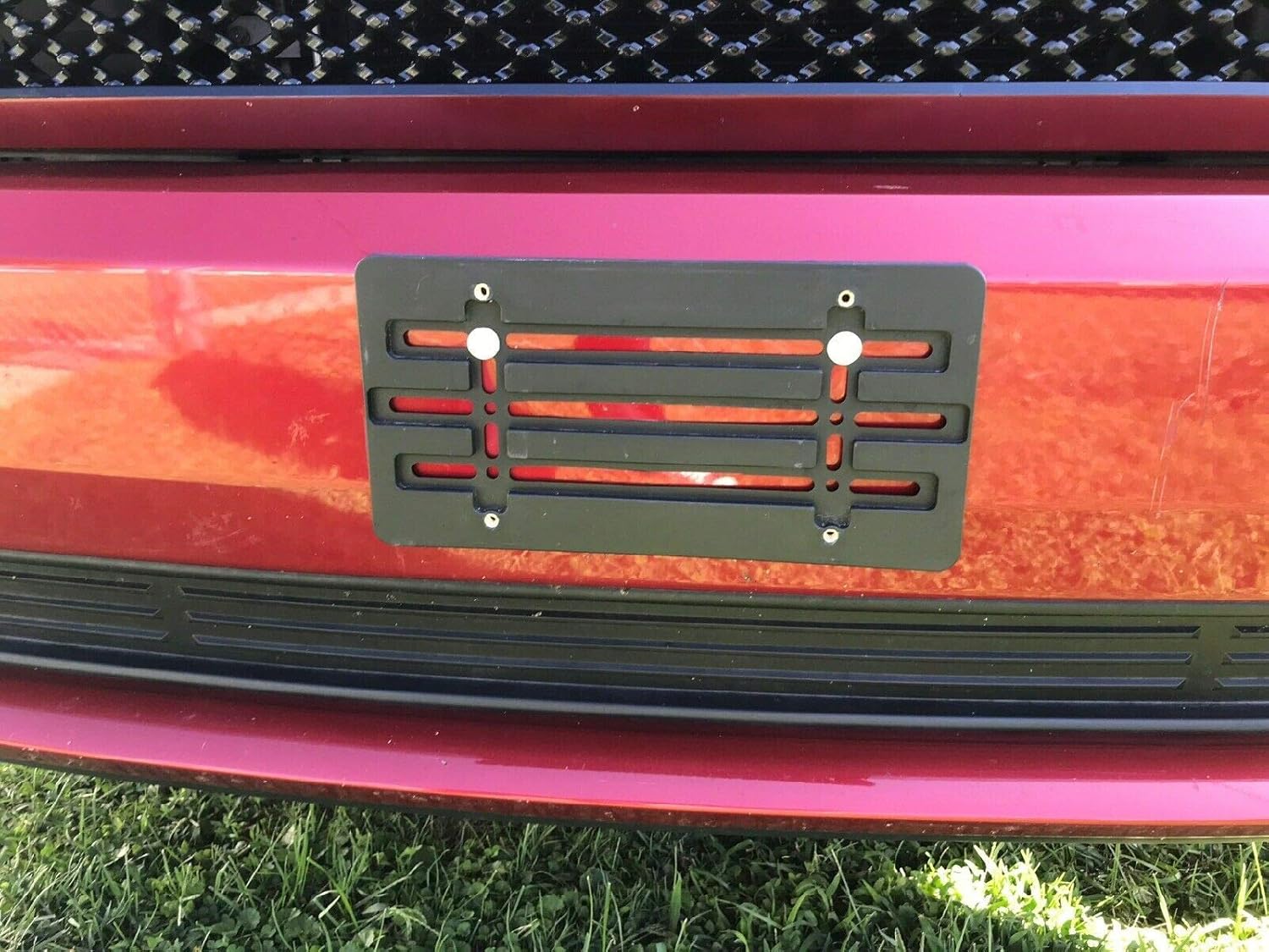 100 Front Bumper License Plate Tag Holder Mount Mounting Relocator Adapter Kit Bracket for Ram (All Models) Quantity Discount(9.95$ to 6.50$) (Each with 2 Screws + 4 Bolts & 4 Built in Nuts) (100)