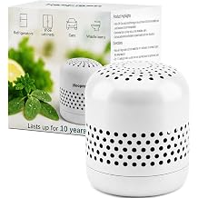 Refrigerator Deodorizer, Stainless Steel Odor Eliminator, White