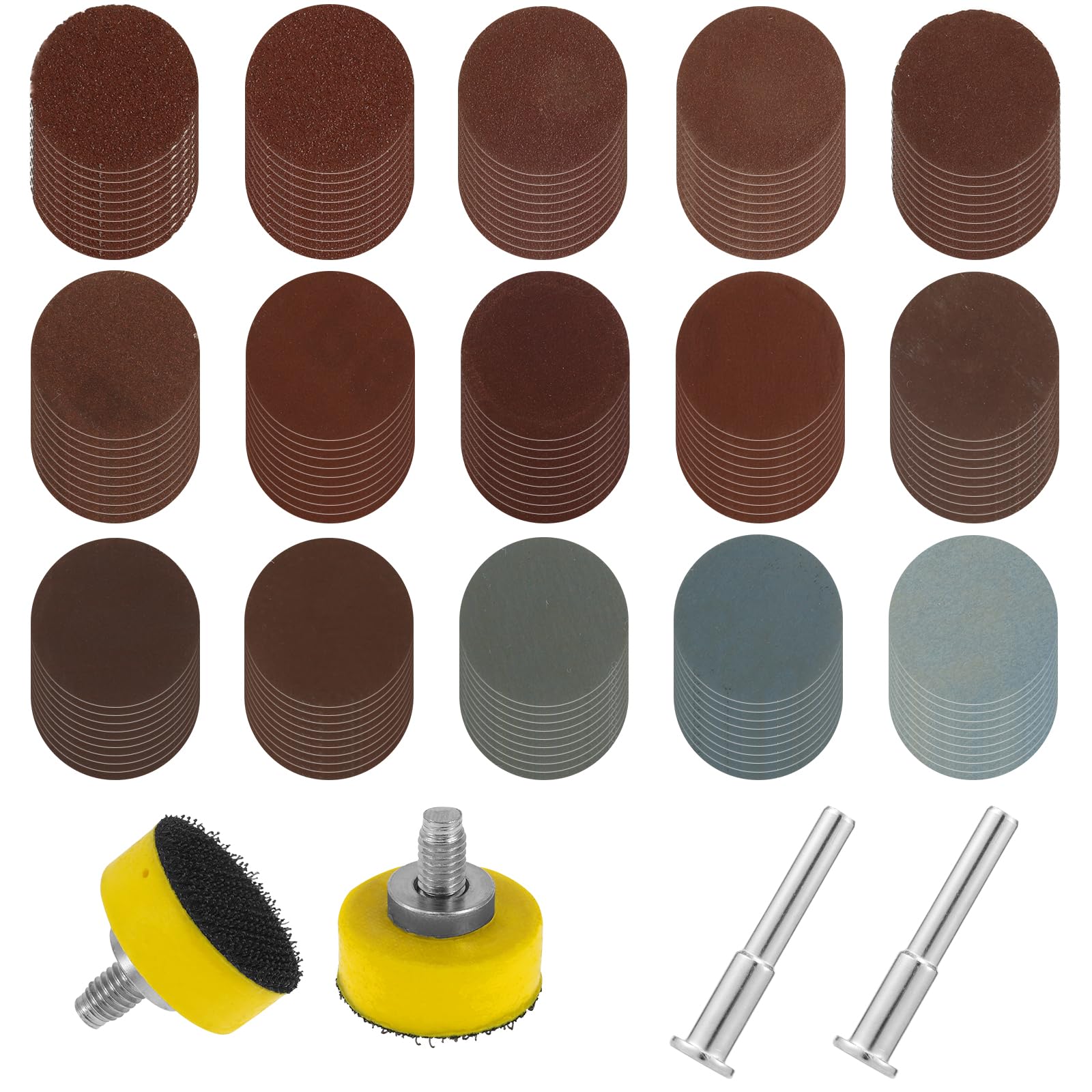 268 stuks 25 mm schuurschijven klittenband, schuurhulzen set droog nat
