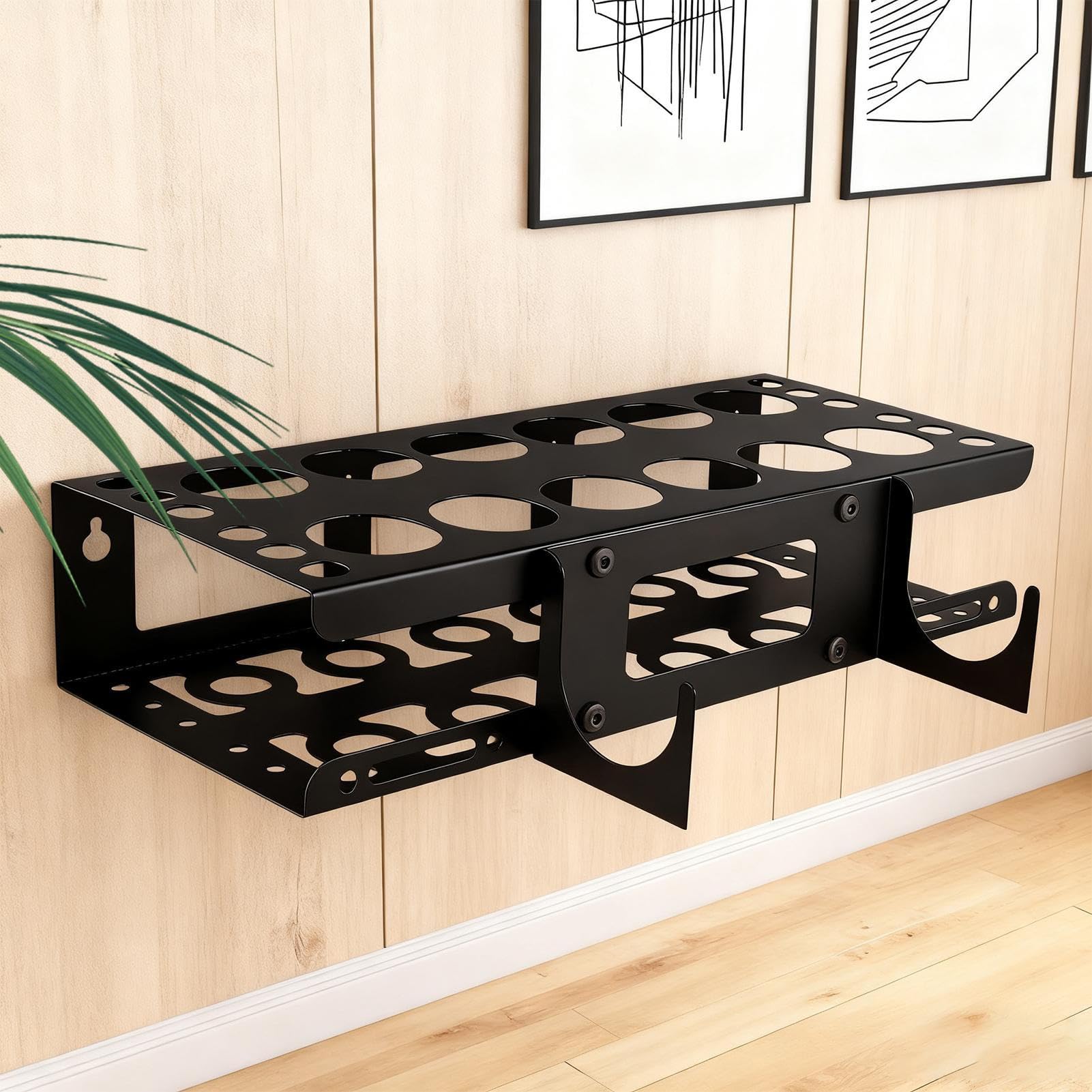 Genérico Organizador Y Soporte - 12 Ranuras De Gran Capacidad Para Soporte Organizador | Estante De Almacenamiento Para Tubos De Silicona De Pared,Para Taller Sala De Estar Dormitorio Hogar Y Garaje