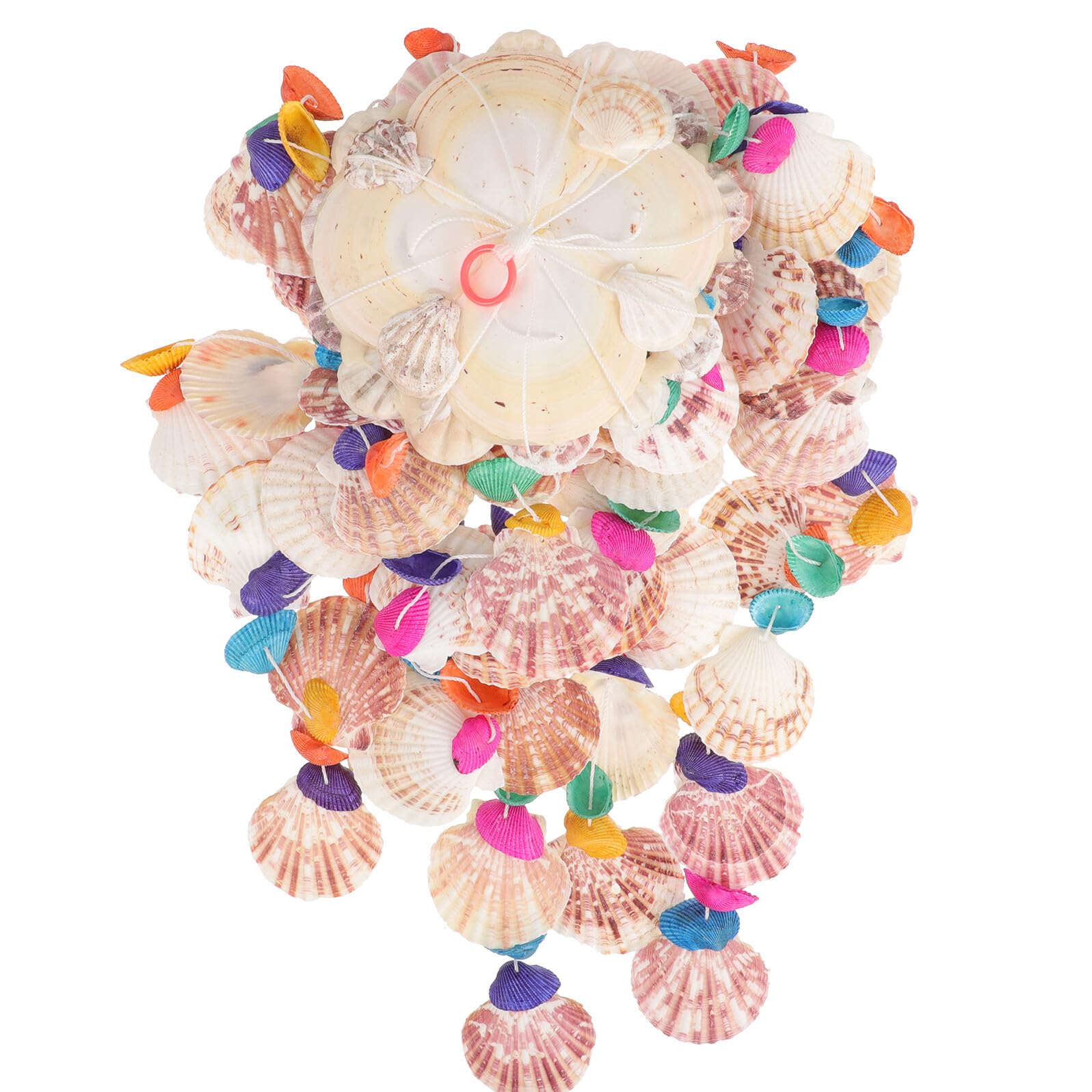 COLLBATH Windspiel mit aus Seeschnecke Natürlicher Muschel Elegantes Wirkung Klarem Klang Beruhigender als Dekoratives Hängeaccessoire und für Wohn und Außenbereich