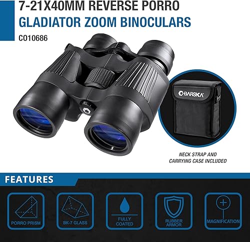 Miniatura 4 de Barska CO10686 Colorado 7-21x40 prismáticos compactos para aves, deportes, caza, teatro, etc., azul
