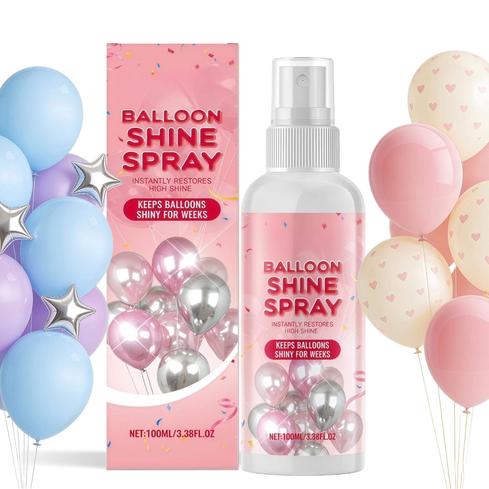 Balloon Shine Spray, High-Gloss Balloon Glitter Spray