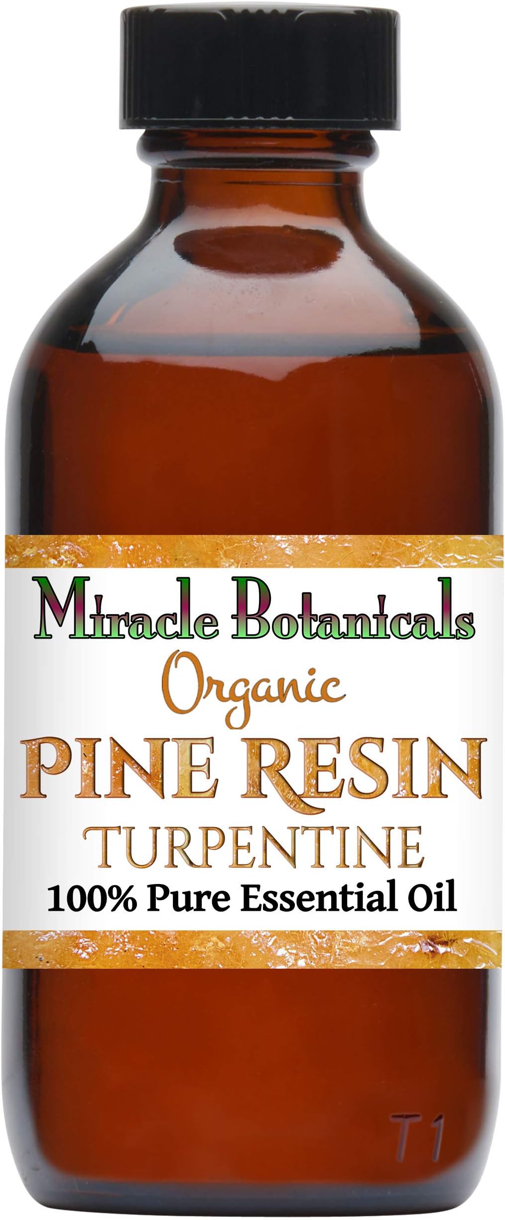 Miracle Botanicals Organic Pine Resin - Turpentine Essential Oil - 100% Pure Pinus Pinaster - Therapeutic Grade (4OZ)