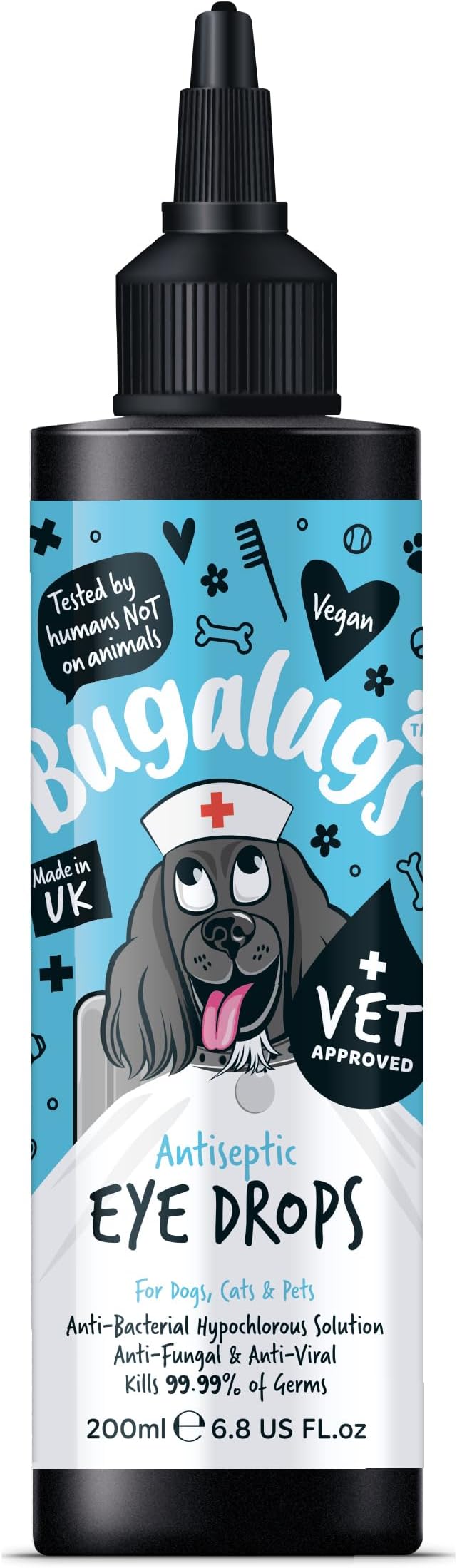 Bugalugs Antiseptic Eye Drops for Pets - 200ML