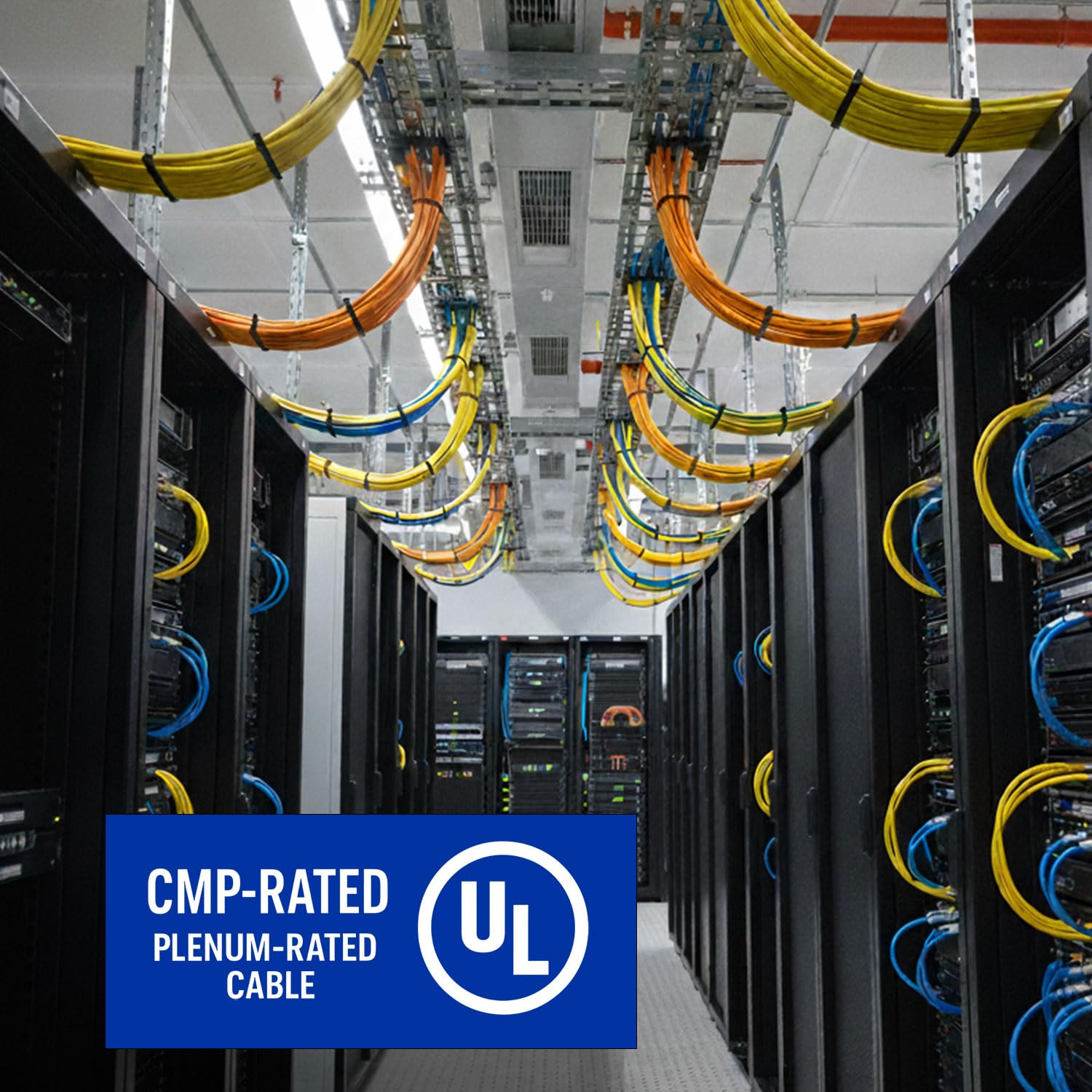 JAVEX Câble Ethernet 23 AWG CAT6A blindé F/UTP [UL Plenum CMP, pour PoE++] Cuivre nu massif, 500 MHz, certifié ETL, conforme TAA, 152 m, bleu