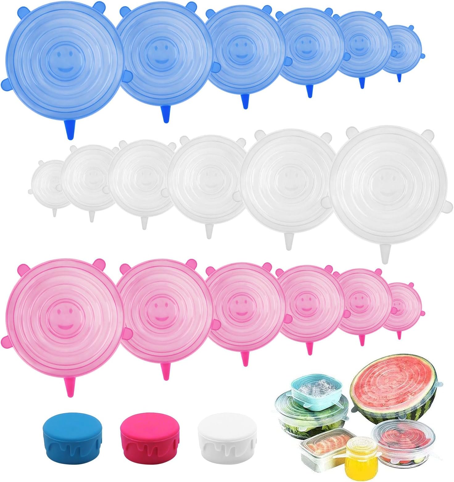 Universal Tierfutter Deckel 6 Stück - Silikondeckel Für Dosen Mit Edelstahl-Löffel