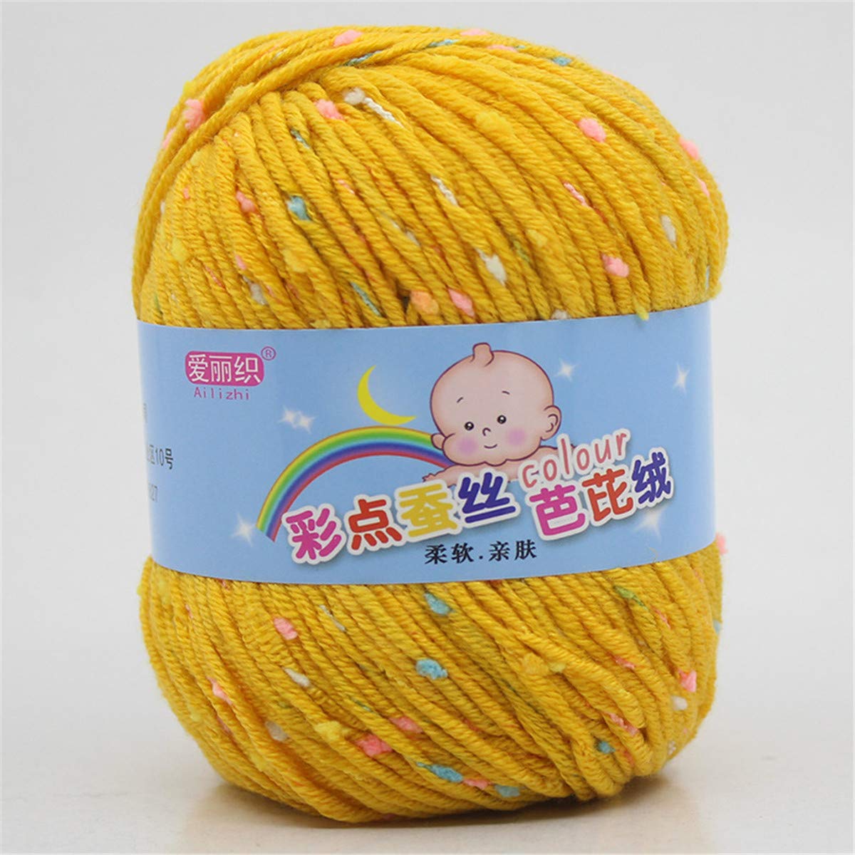 6 Pack of Colourful Cotton Knitting Crochet Yarn Sweater Supersoft Yarn Set for Baby Blankets and Clothes Hat Scarf 300g