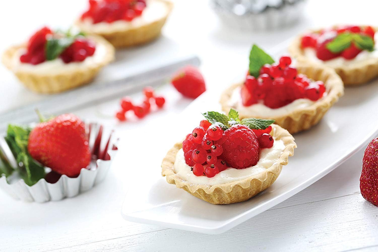 Mrs. Anderson’s Baking Tartlet Molds, Fluted Round, Set of 4, 3-Inches