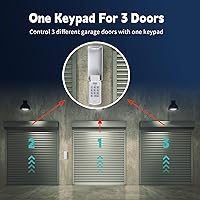 Vista 2 de GUK-R - Teclado universal inalámbrico para puerta de garaje para Genie, puerta superior, LiftMaster, Chamberlain, Craftsman, Linear, Wayne Dalton
